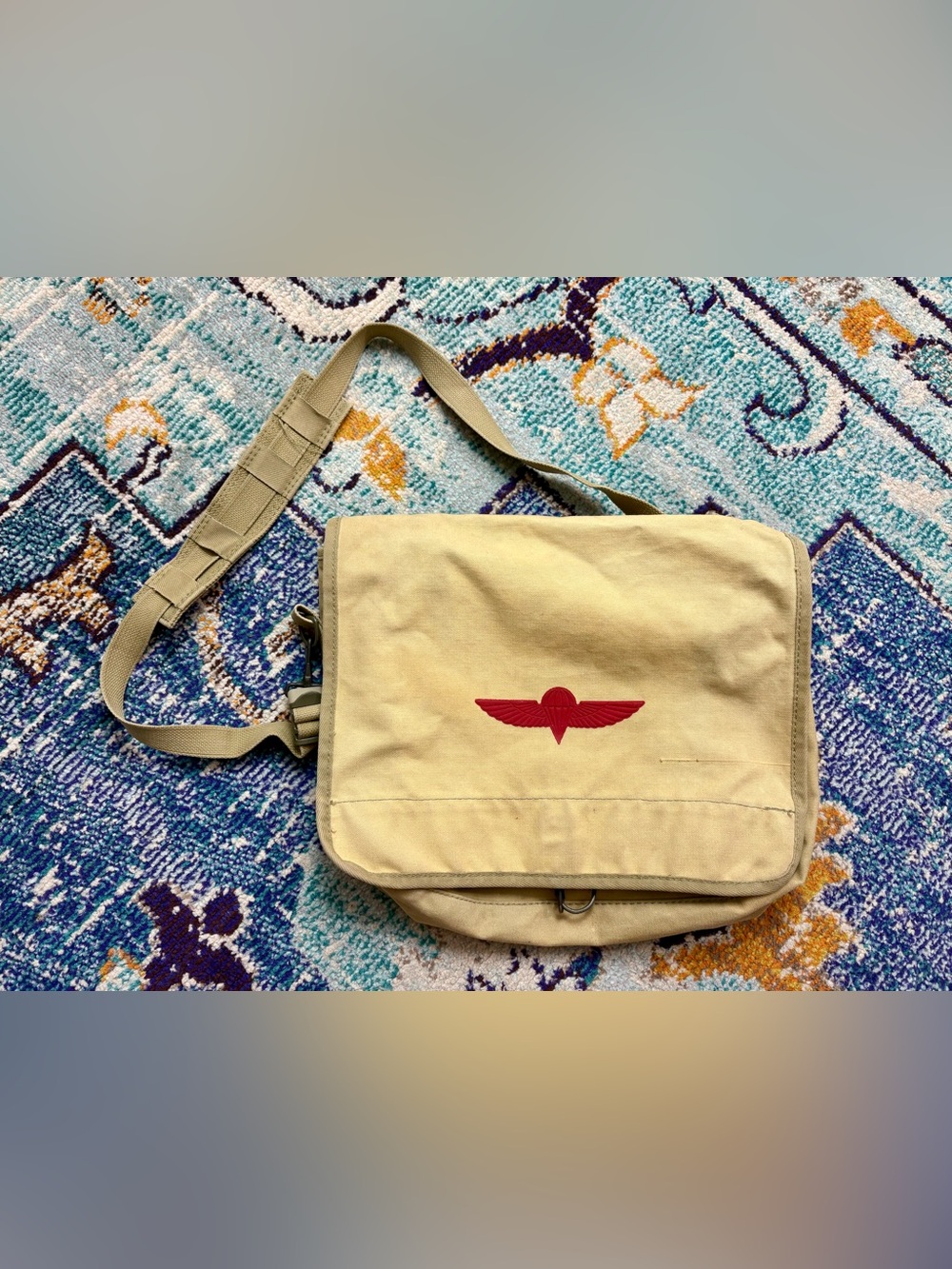 VTG 1980s Banana Republic Israeli Paratrooper Canvas Briefcase